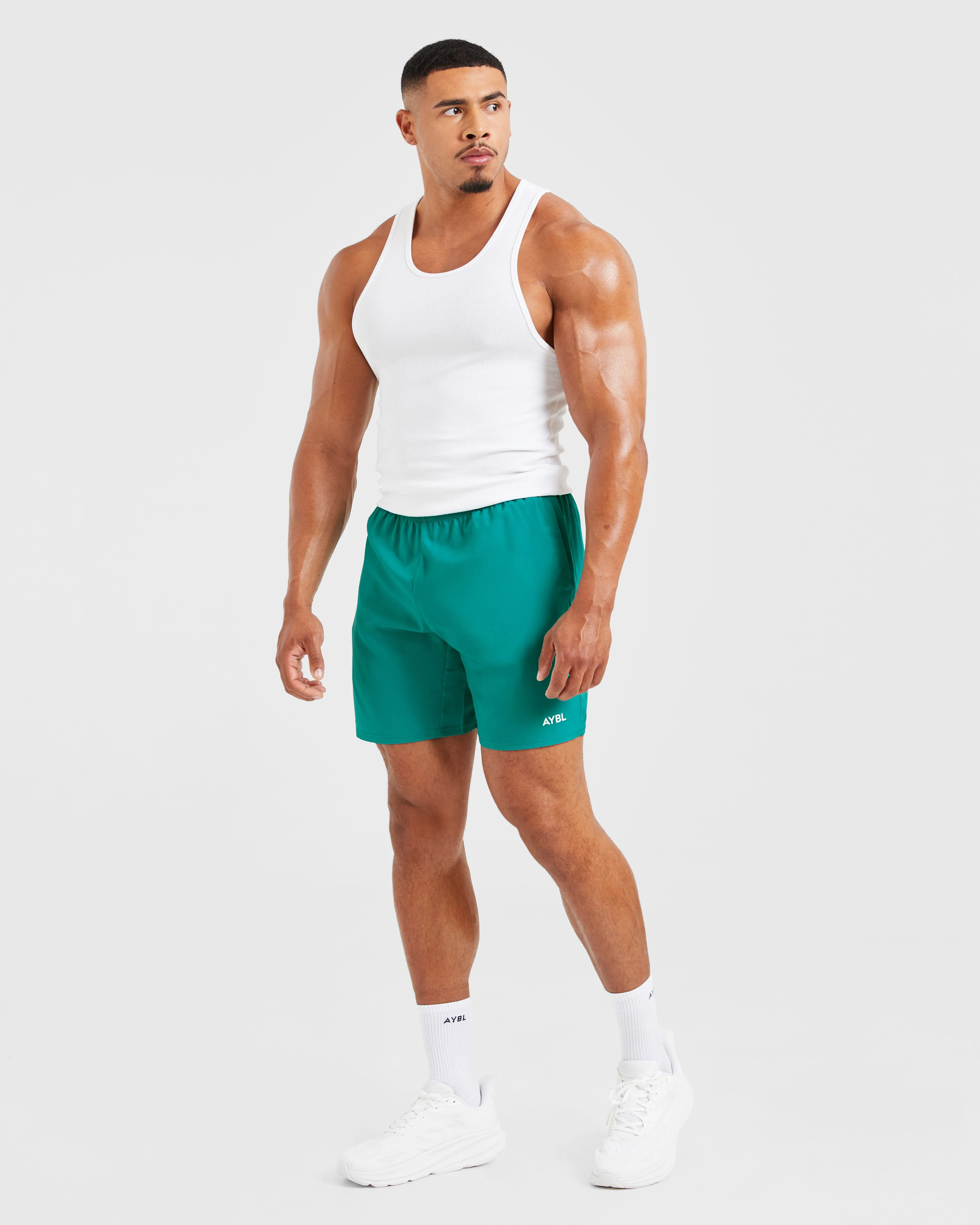 Core 7" Shorts - Teal Anti Cling Technology
