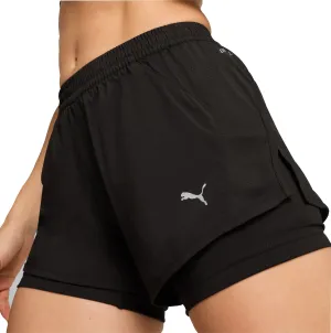 light texture Puma Run Favourite Velocity 2 In 1 Womens Running Shorts - Black