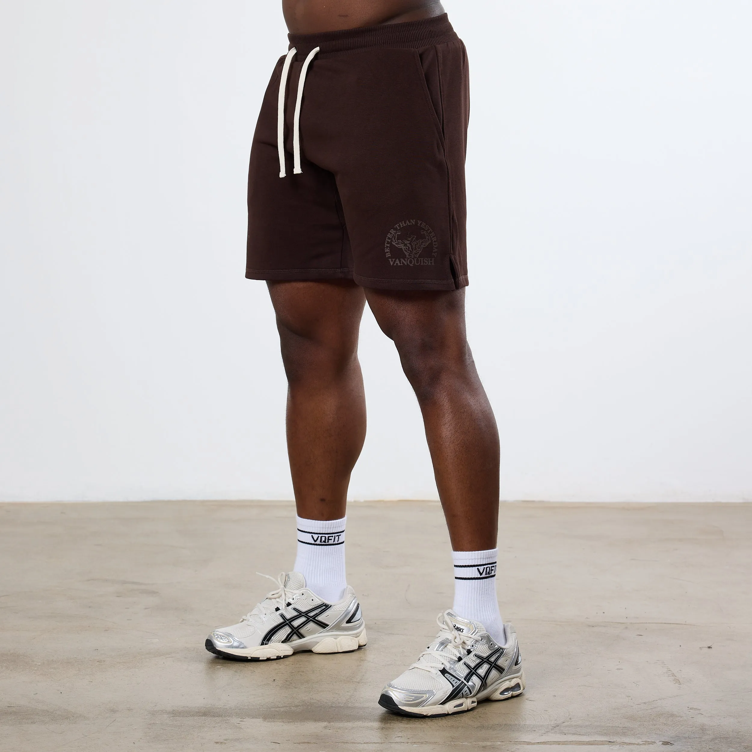 Soft Lining Vanquish Dark Brown Unconquerable Strength Wide Leg Shorts