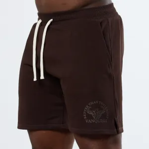 Vanquish Dark Brown Unconquerable Strength Wide Leg Shorts Reinforced Stress Points Running Gear