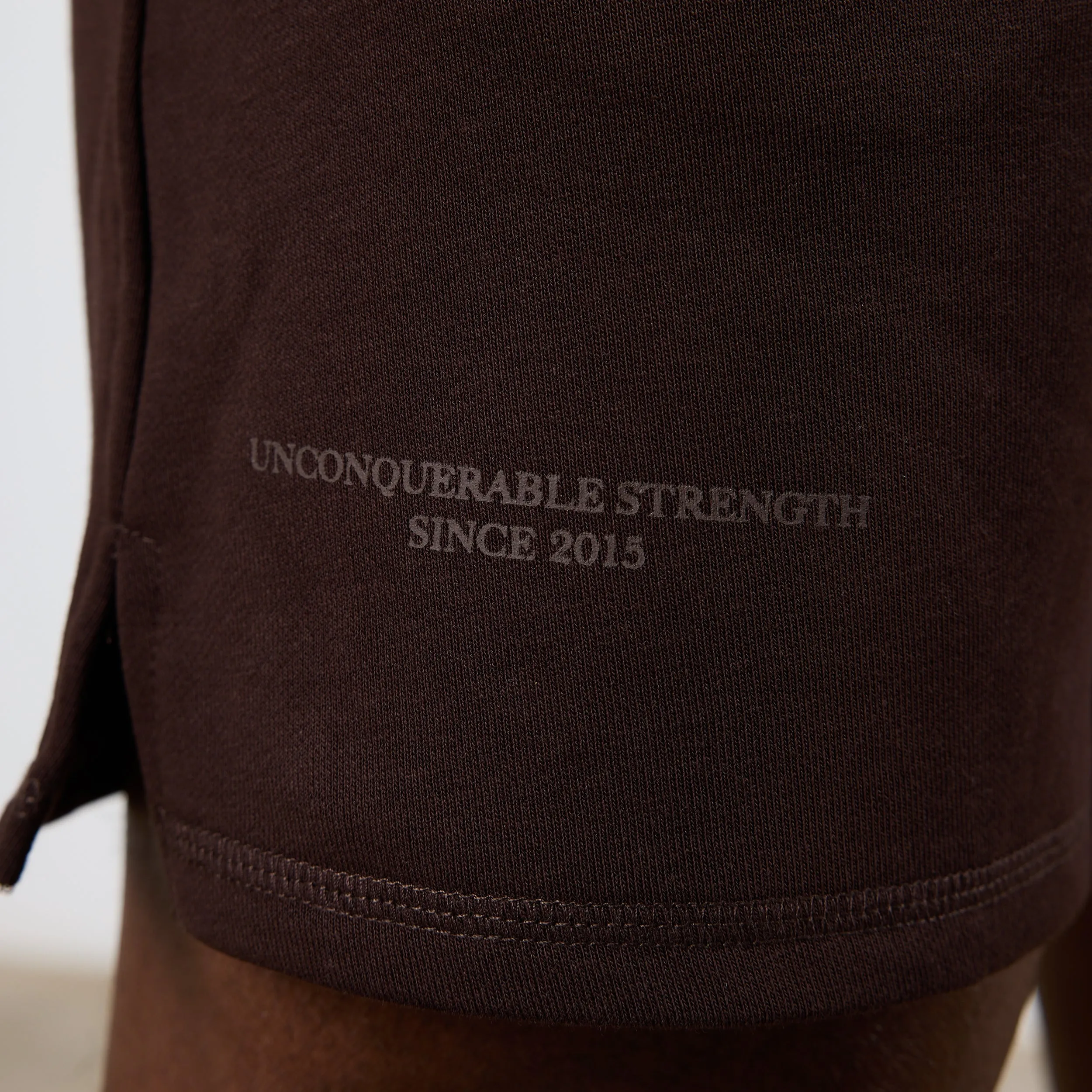 Vanquish Dark Brown Unconquerable Strength Wide Leg Shorts Sporty Casual Layer Ready