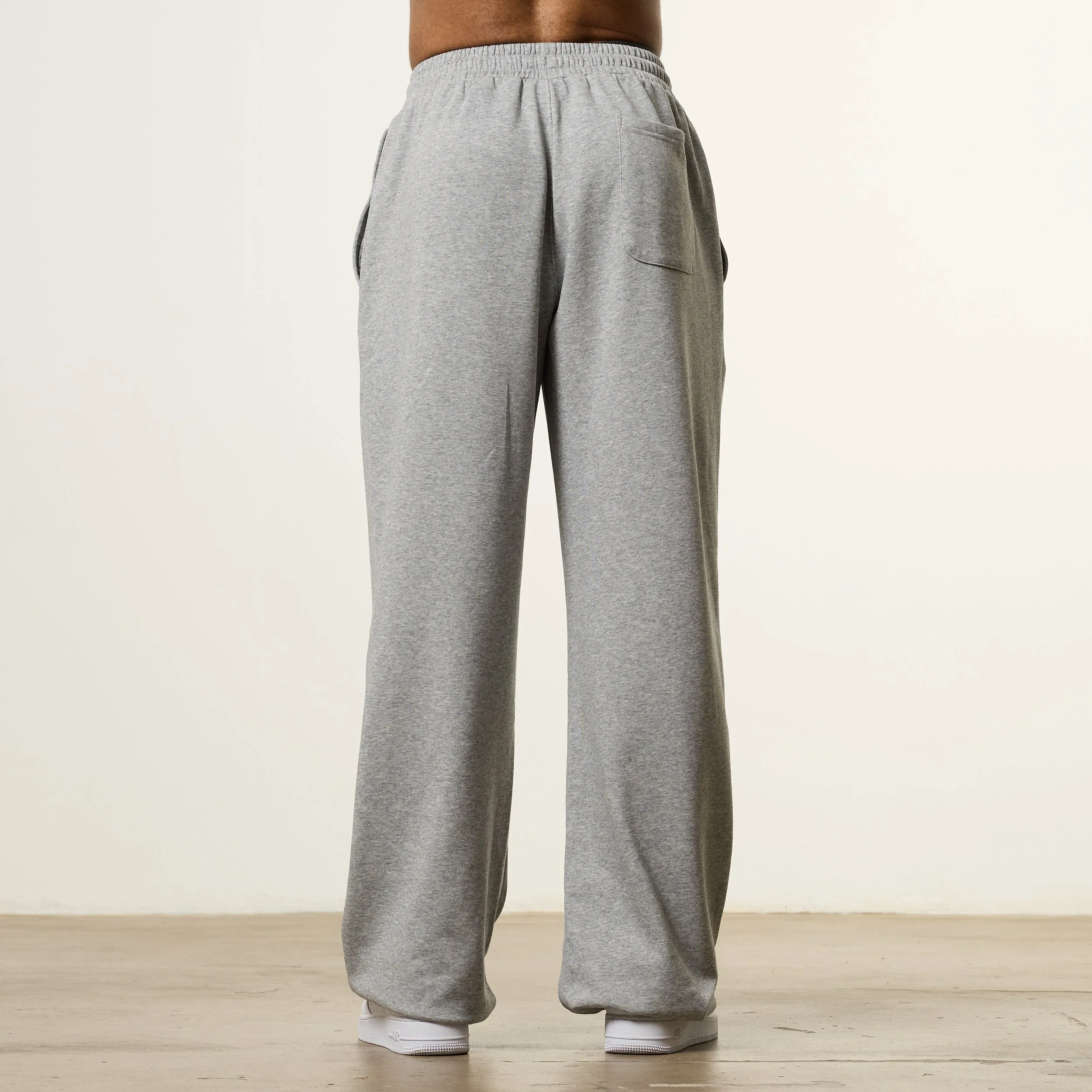 Trendy Waist Vanquish Essential V2 Grey Melange Straight Leg Sweatpants