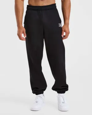 Stretch waistband Modular Attachment Academy Oversized Joggers - Black