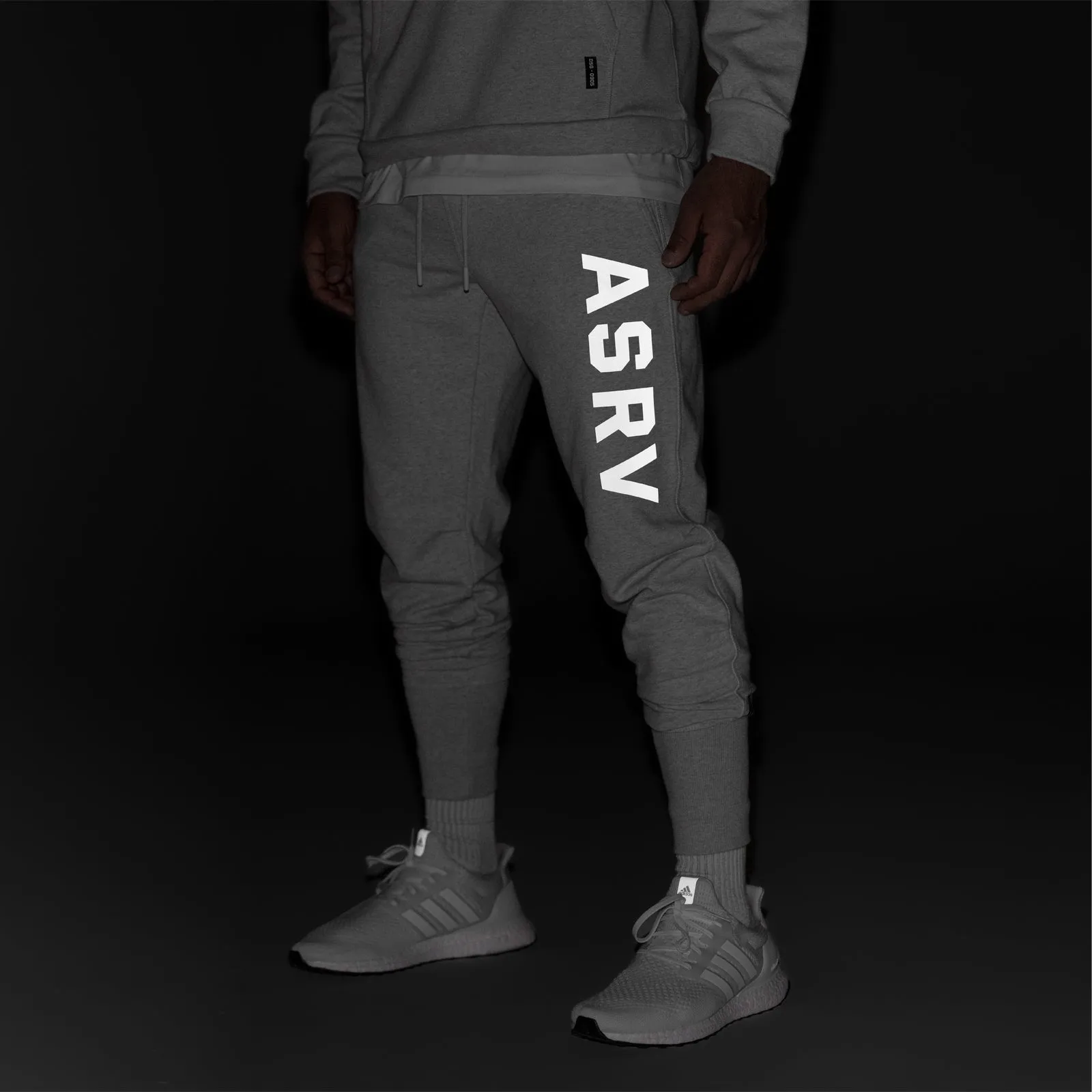 Core Ease Flexible Ankle Cuffs 0915. Tech-Terry? High Rib Jogger - Heather Grey "ASRV"