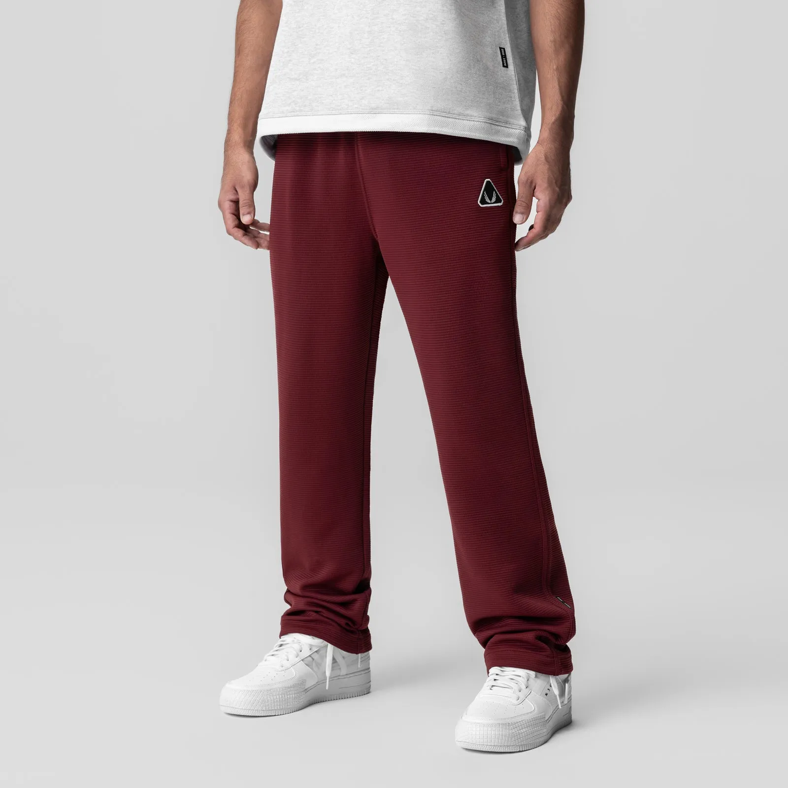 1034. Deltapeak? Straight Leg Sweats - Crimson SturdyBeltLoops Urban Fit