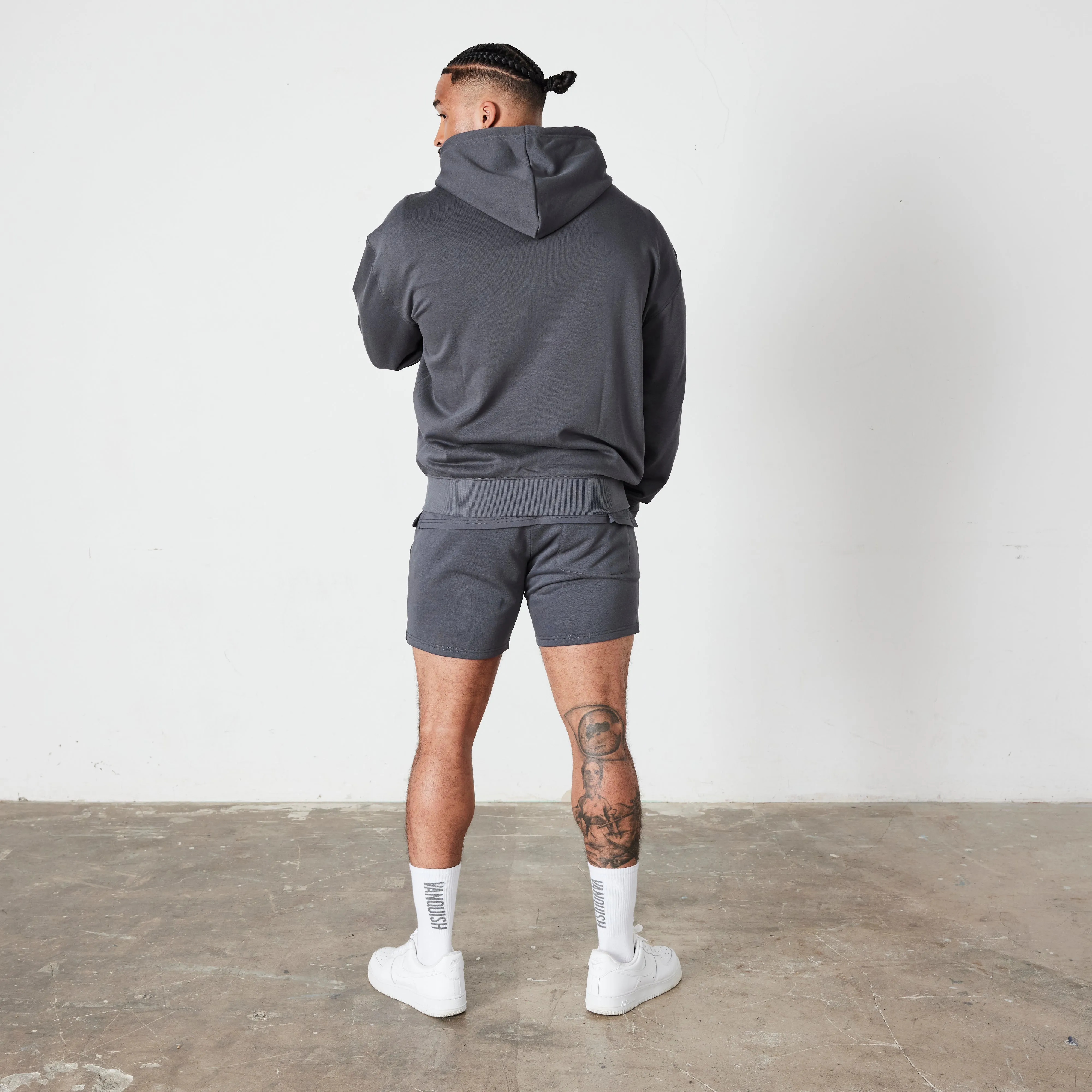 Dual Layered Fabric Errand Ready Vanquish Essential Denim Blue Oversized Full Zip Hoodie