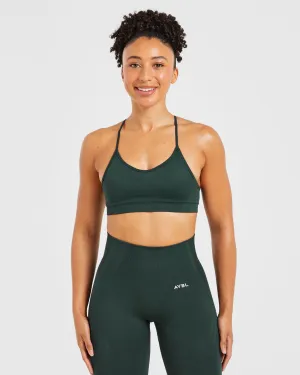 Flexible Design Balance V3 Seamless Strappy Sports Bra - Dark Green