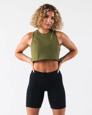 Drop Hem Lightweight Construction OT Muscle Tank - Verbena