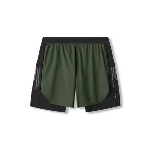 0953. Aerotex? Hybrid Liner Short - Olive/Black Nylon Material snowboarding apparel