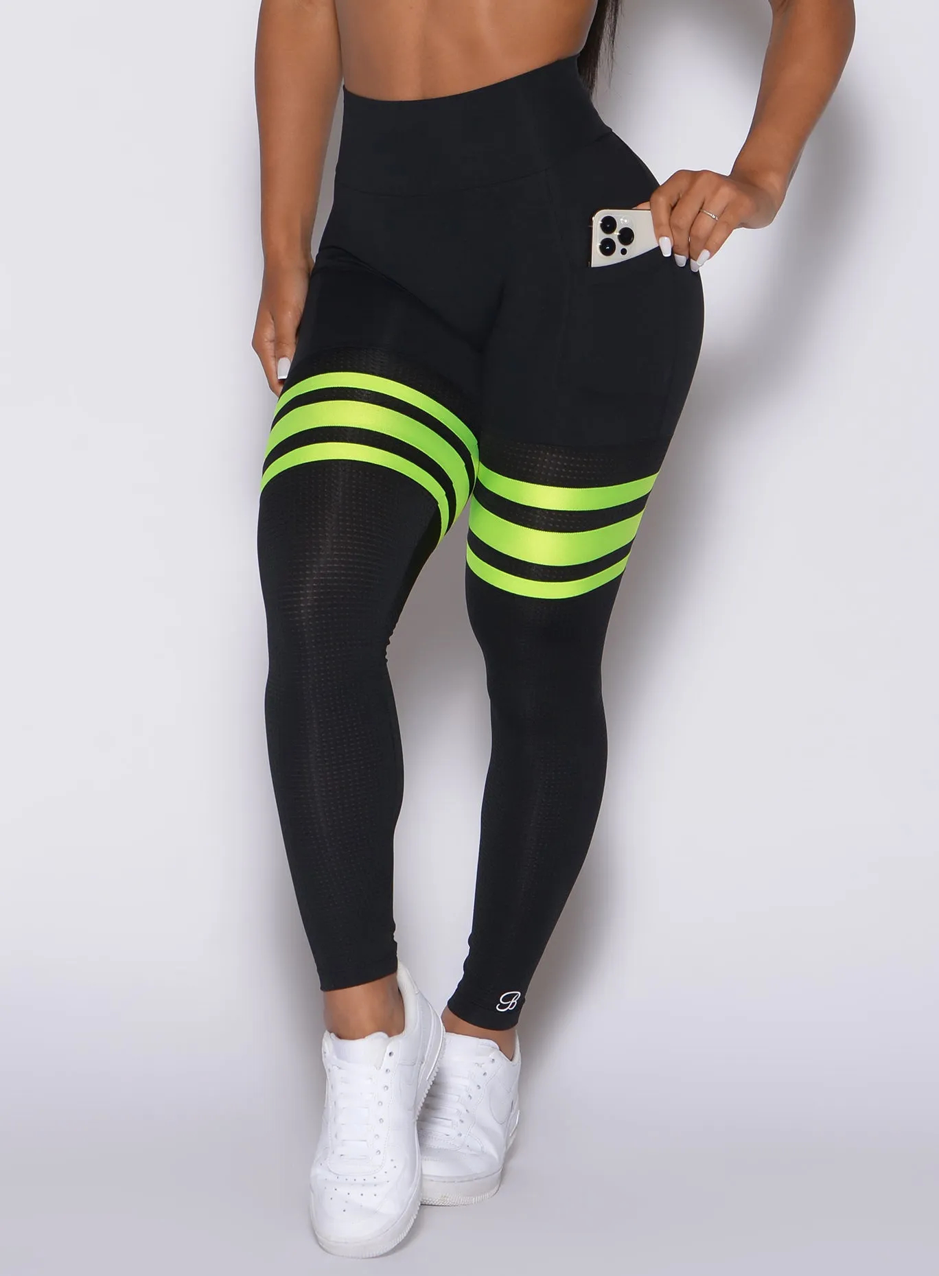 Wrinkle Resistant Eco Shopper Scrunch Thigh-Highs