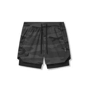 0865. Tetra-Lite? 5" Liner Short - Black Camo "Wings"/Black surf wear