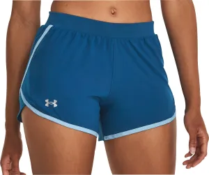 Under Armour Fly By 2.0 Womens Running Shorts - Blue Ventilated Back Panels stretchy fabric