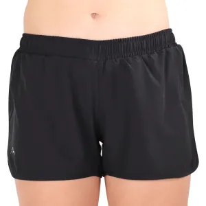 Non Irritating Seams fitness enthusiasts More Mile Racer Split Womens Running Shorts - Black