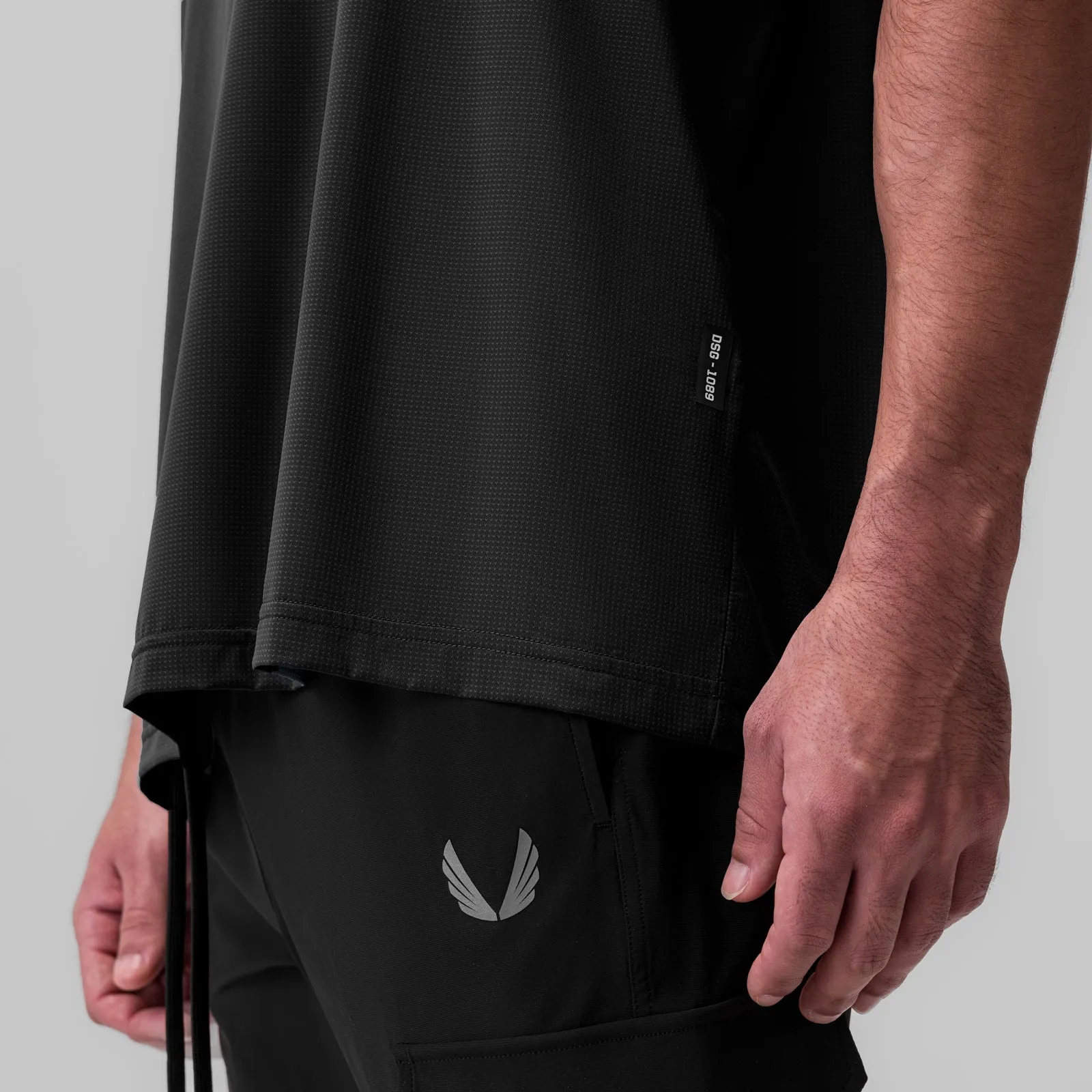 Formal Occasion Men's masculinity 1089. Ice-Skin? Oversized Tee - Black