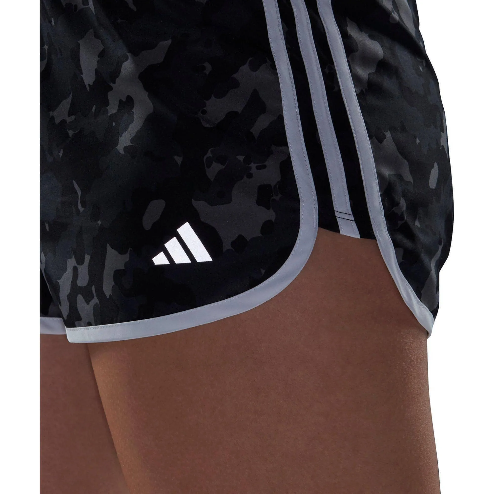 Preppy Style Chill Mood adidas 3 Inch Marathon 20 Womens Running Shorts - Grey