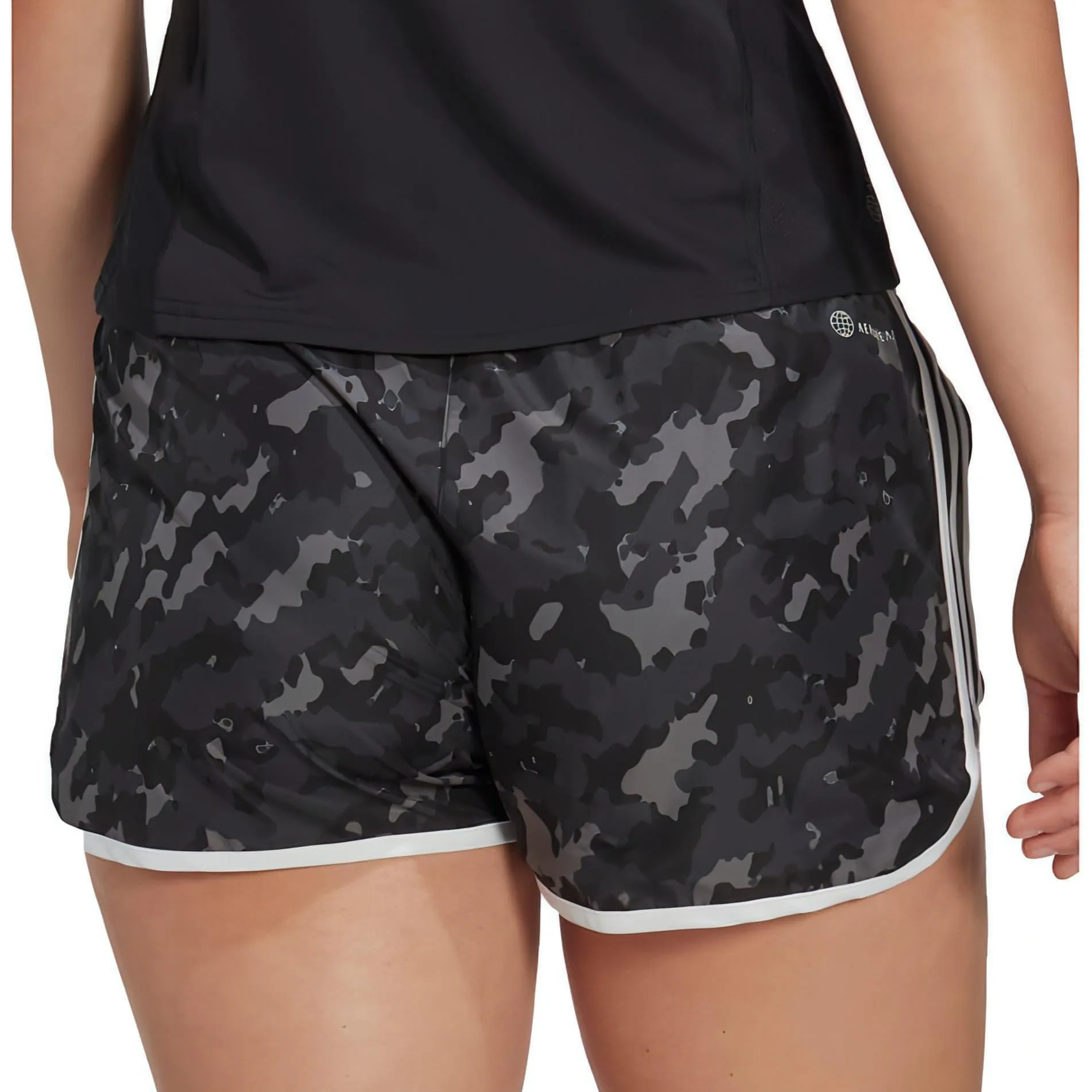 adidas 3 Inch Marathon 20 Womens Running Shorts - Grey fishing outfit ZipperedSecurity