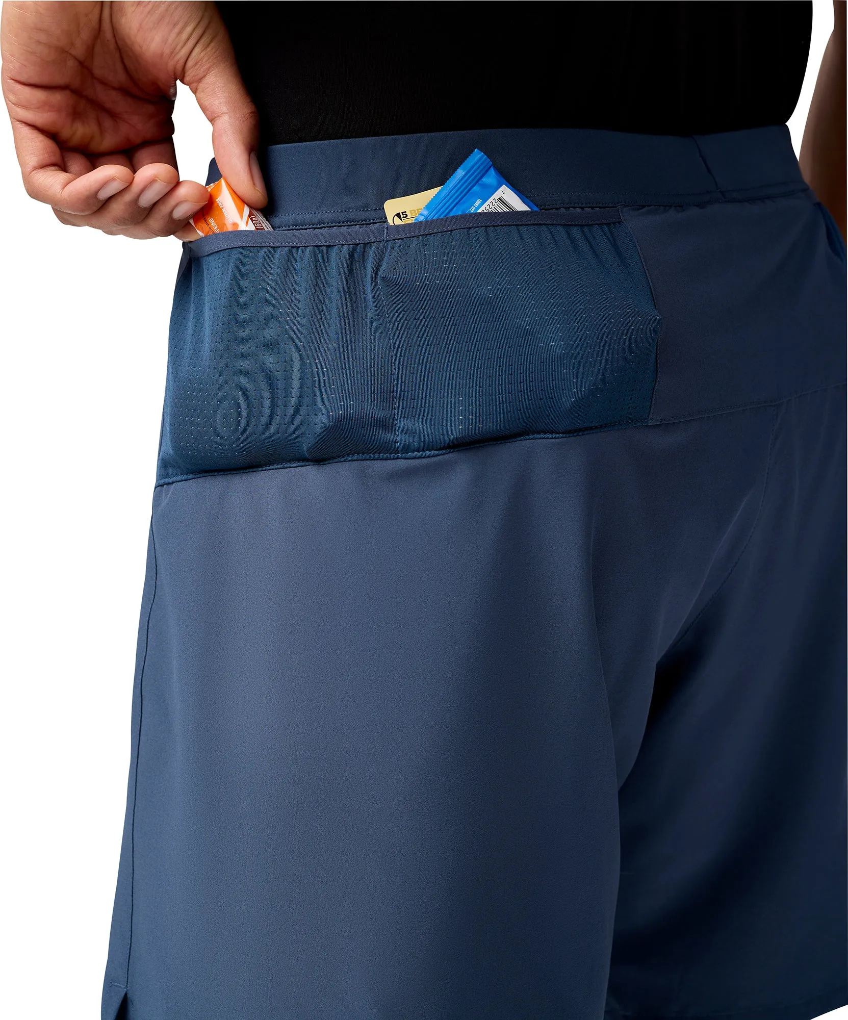Brooks 7 Inch Journey 2 In 1 Mens Running Shorts - Blue Stylish Fit Polyester shorts