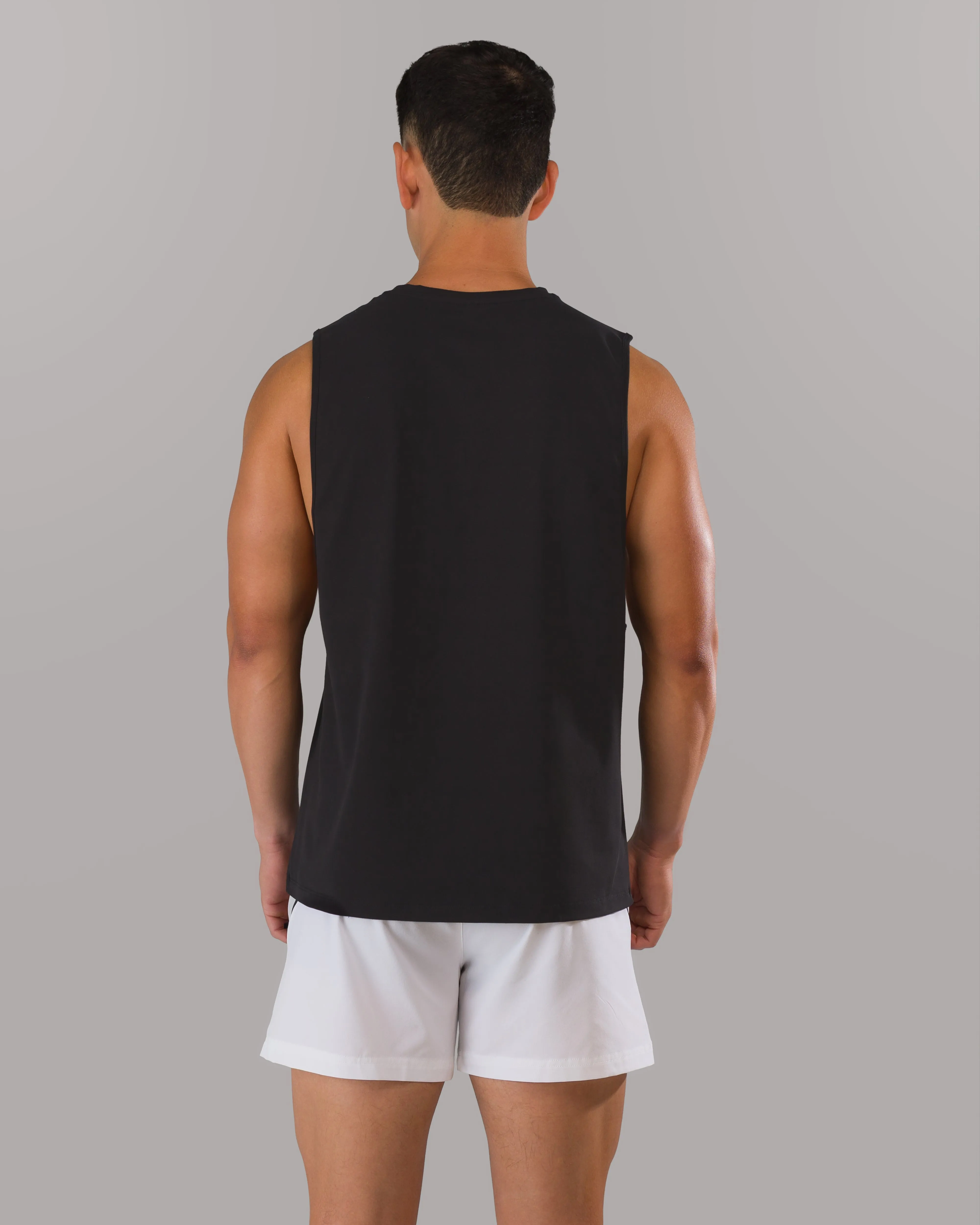 Dynamic Motion Panels Drop Hem Force Core Cutoff - Black / Varsity Blue