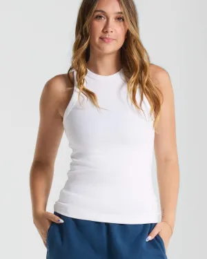 Women's Rib Knit Tank Airflow Ventilation