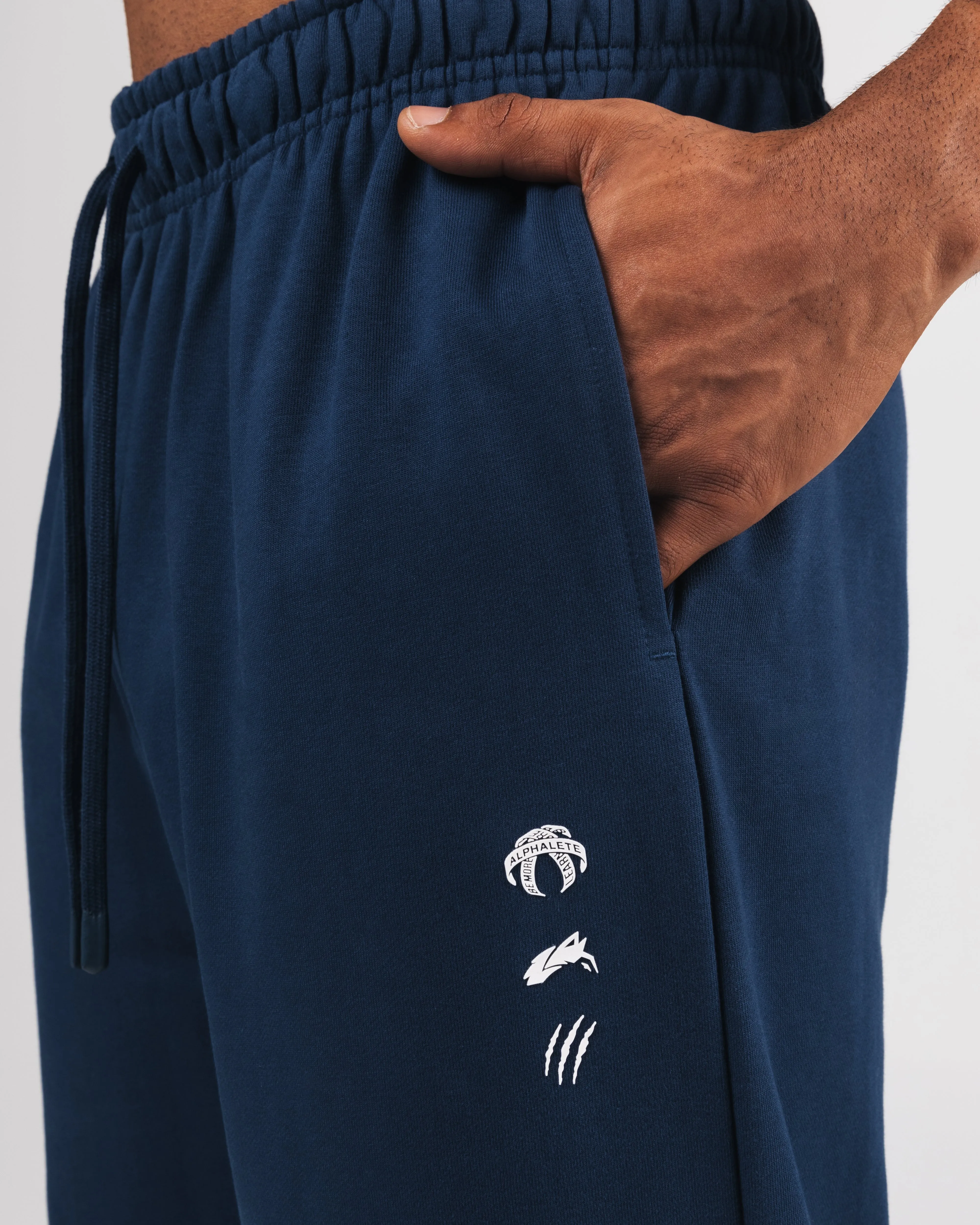 Stylish Waistband PermeableCloth Three Pillar Heavyweight Pant - Denim