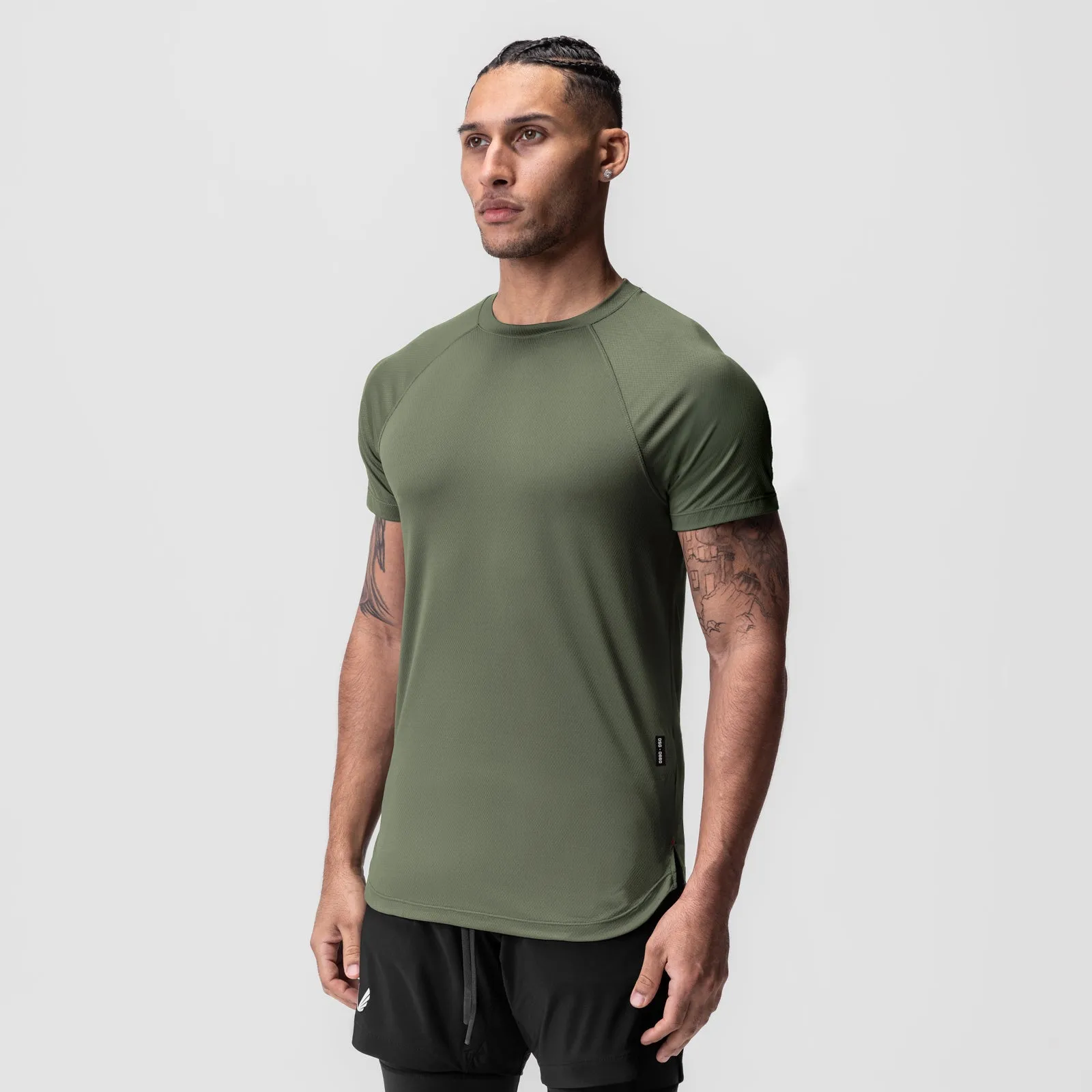 0660. AeroSilver? Established Tee - Olive Antibacterial Treatment Reinforced Shoulder Seams