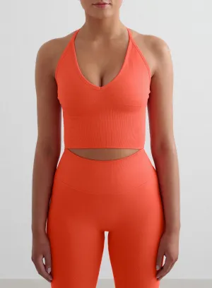 corporate users Tangerine Shape Seamless Cross Back Bralette
