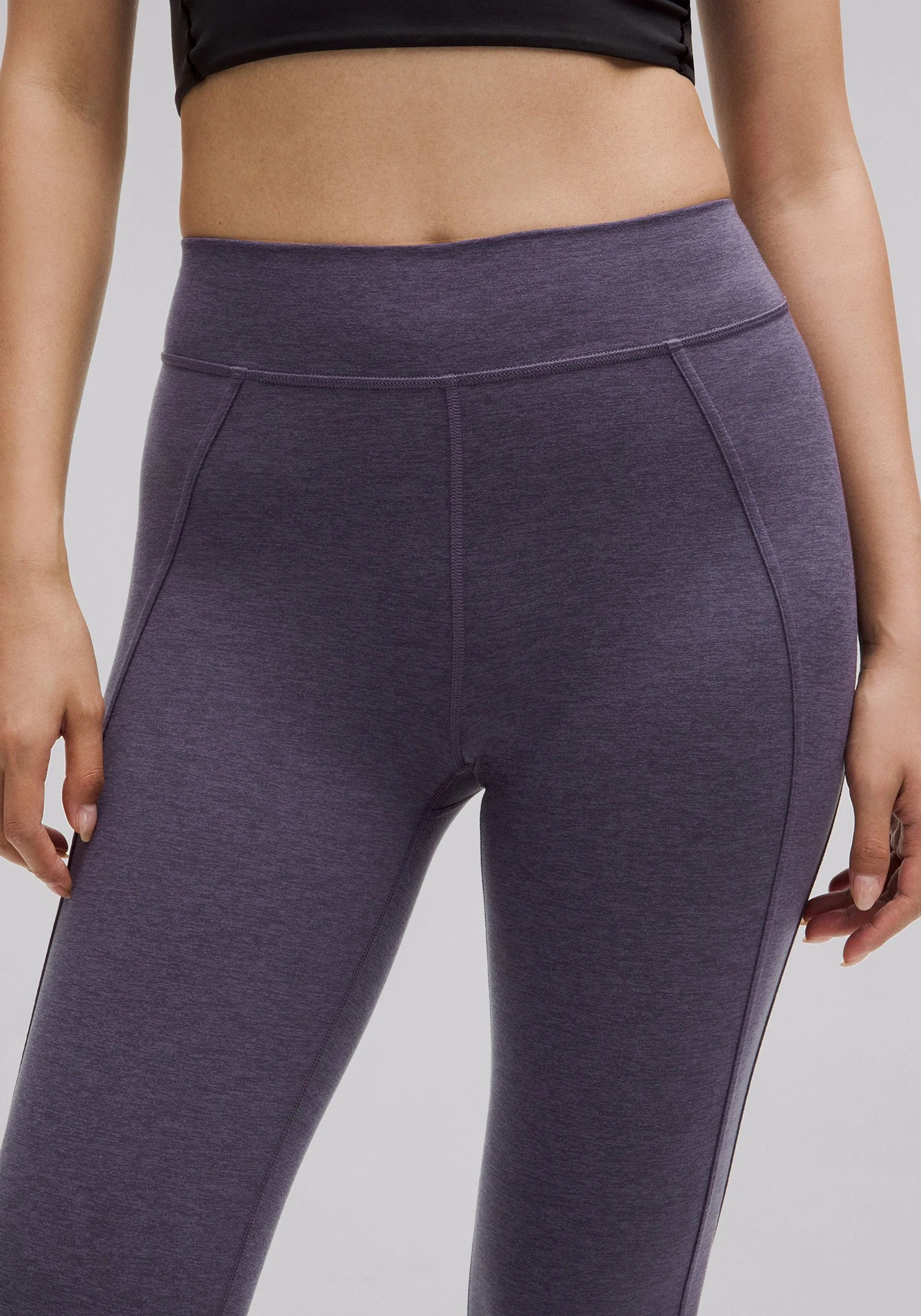 Sweat Resistant Soft Sueded Split-Hem High-Rise Mini-Flare Pant