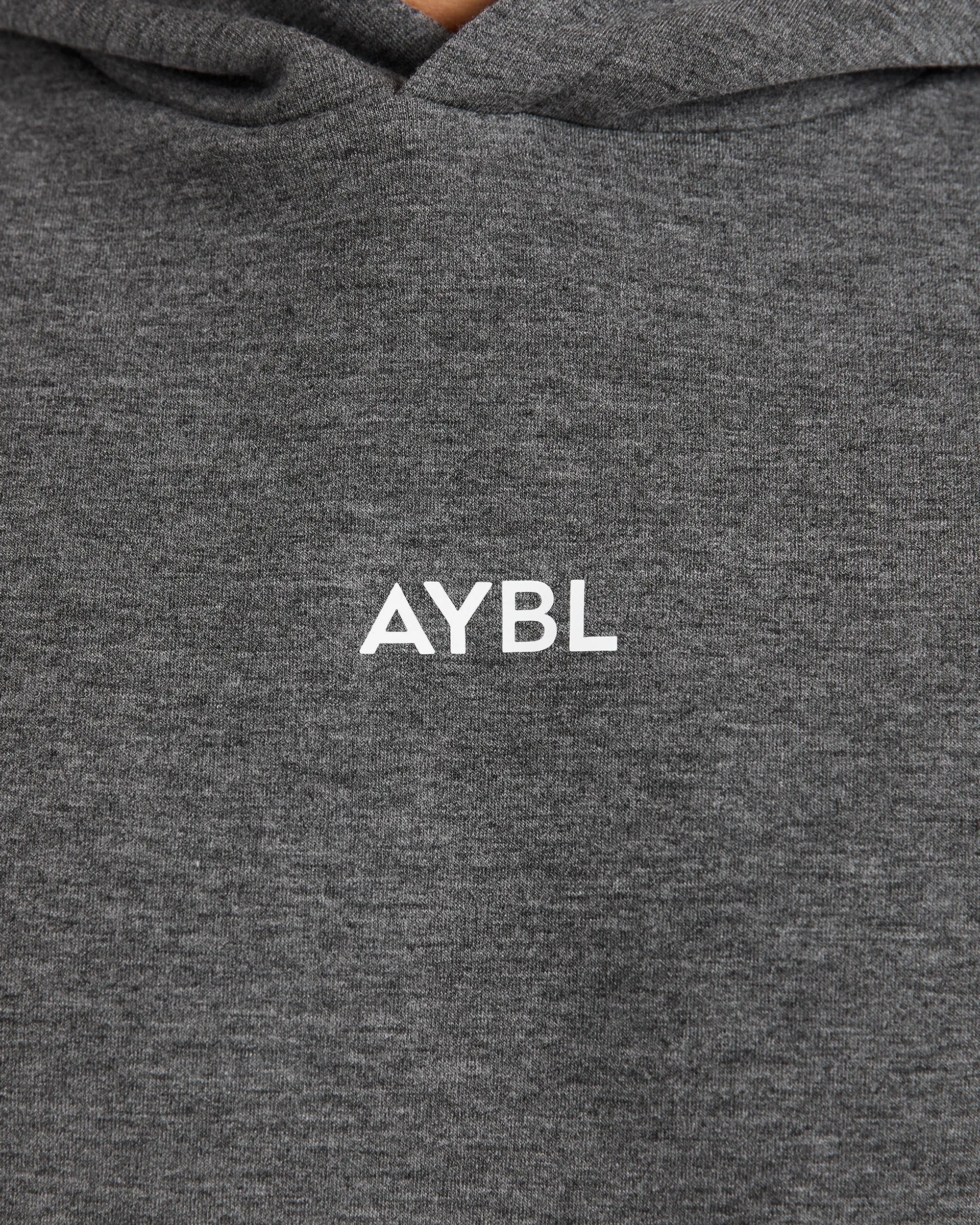 Performance Lightweight Hoodie - Charcoal Marl Scoop neck