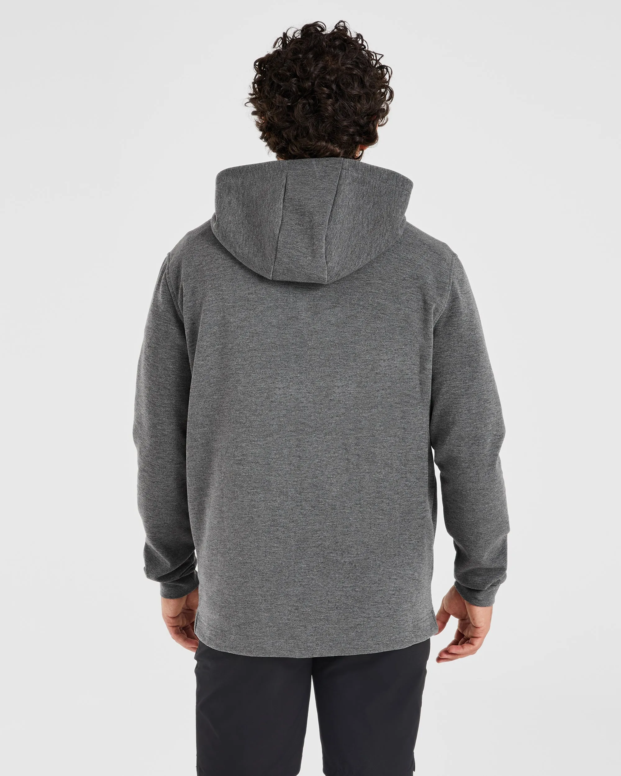 indoor relaxation Performance Lightweight Hoodie - Charcoal Marl