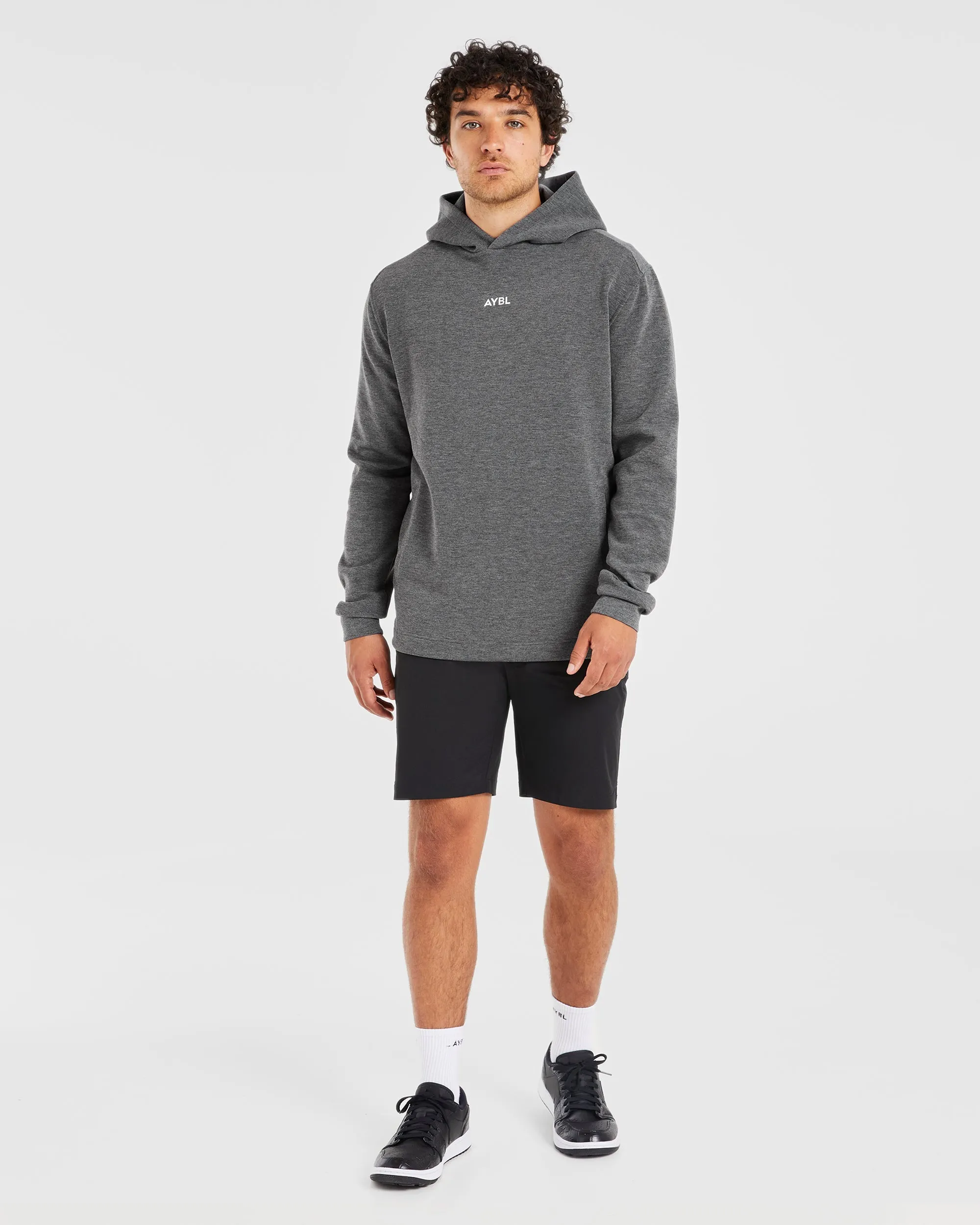 Performance Lightweight Hoodie - Charcoal Marl Versatile Clothing