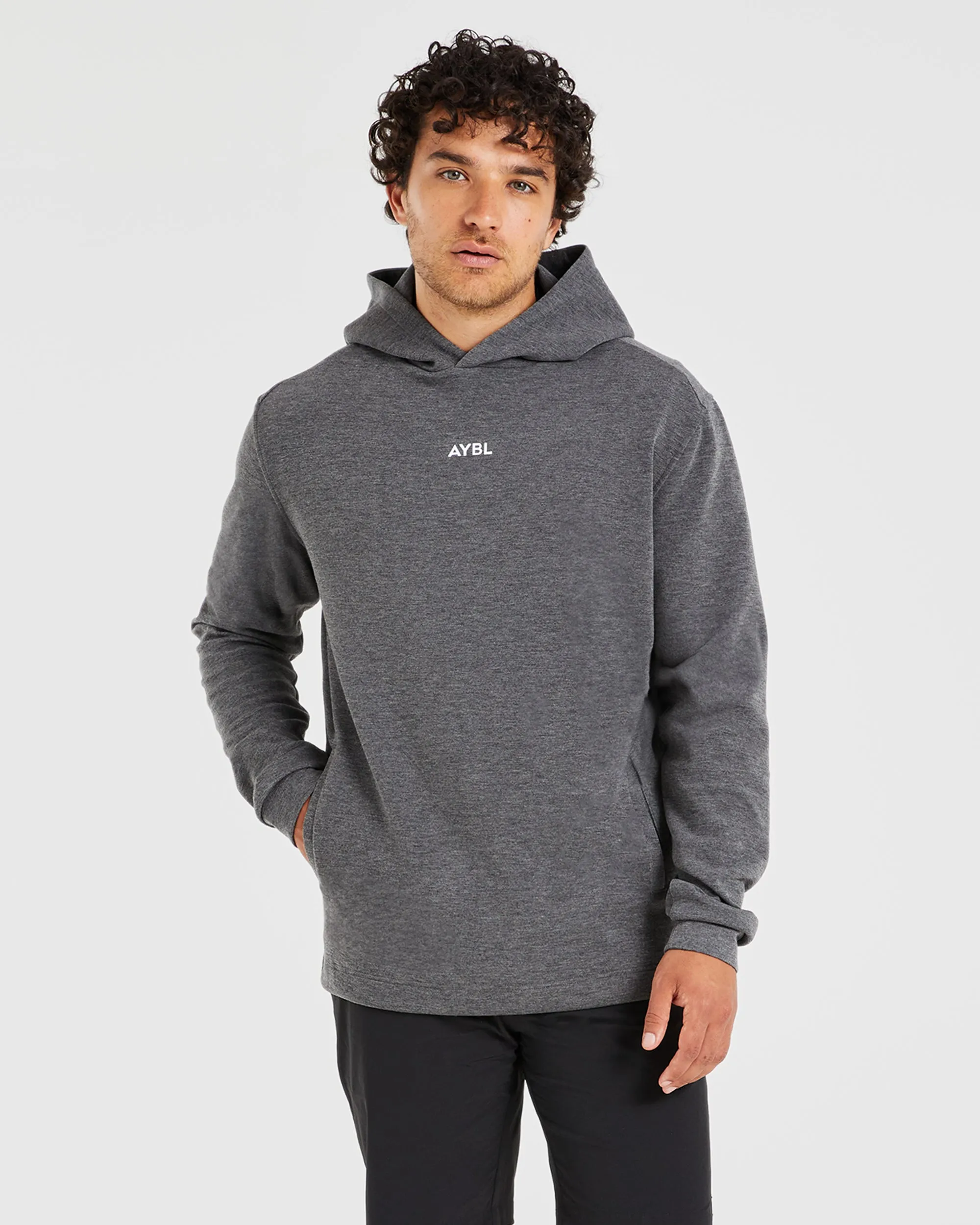 Performance Lightweight Hoodie - Charcoal Marl Urban Utility Ivy League style