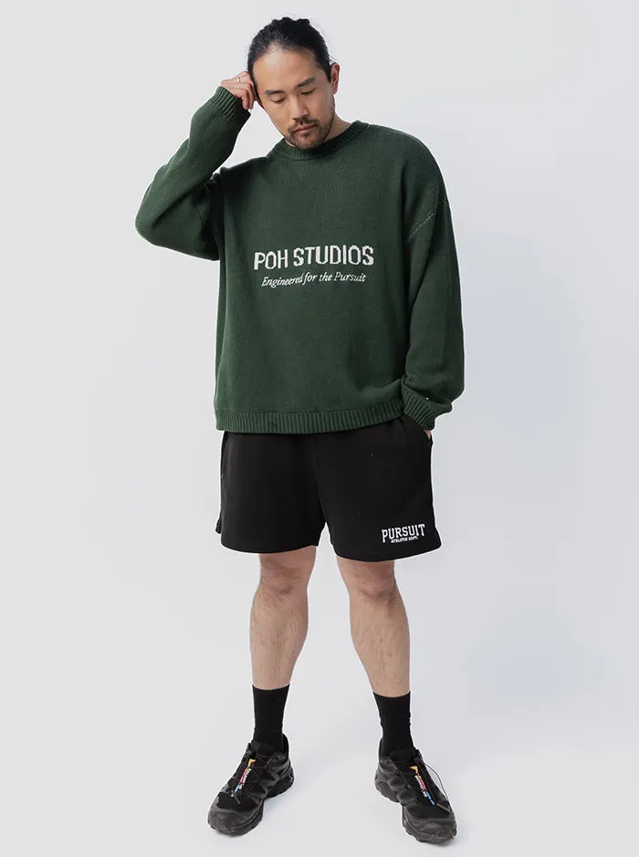 Branded Look horseback riding outfit Pursuit Embroidered Knit in Stadium Green
