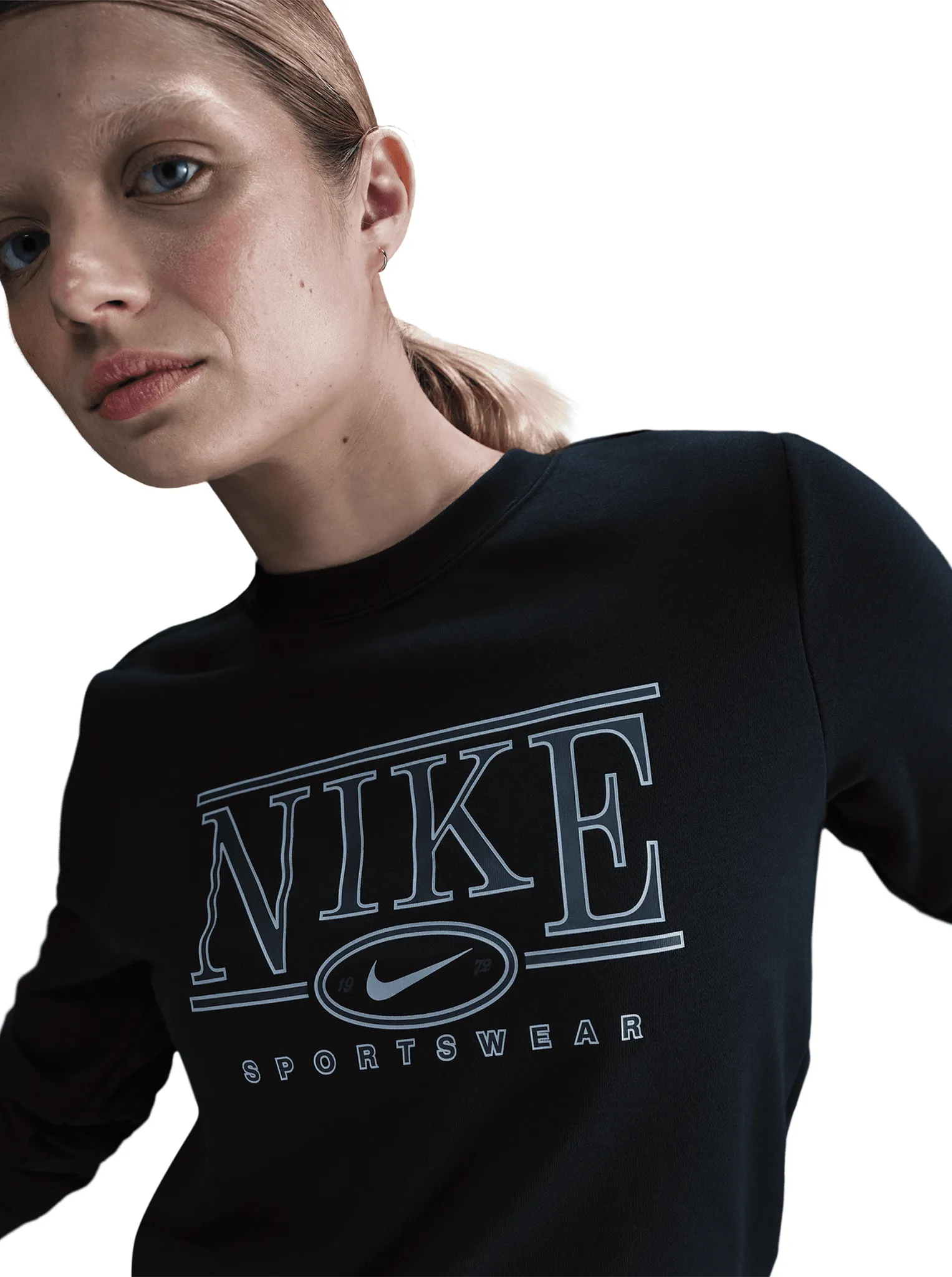 Heathered Texture Sportswear Club Fleece Crew-Neck Sweatshirt