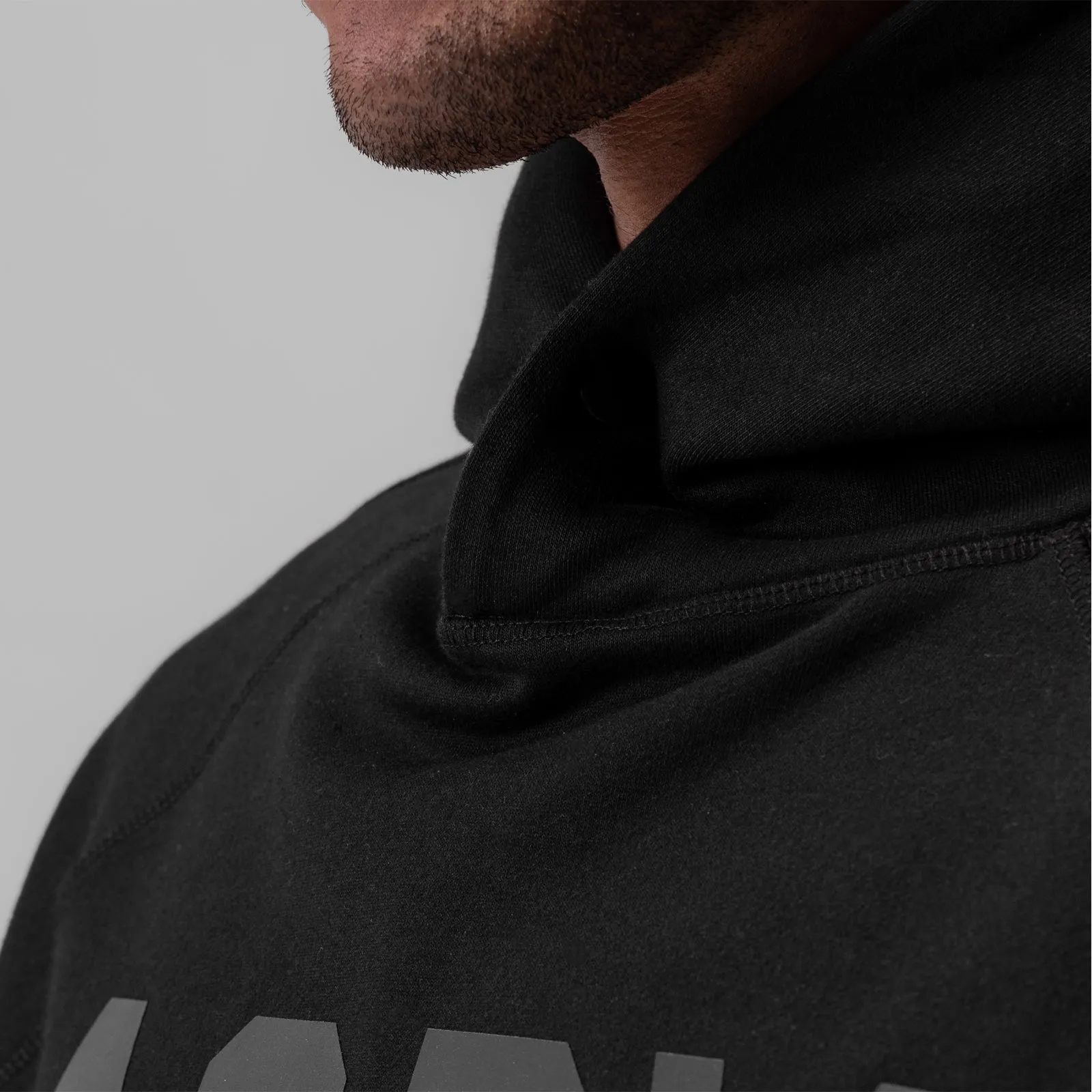 Workout Gear 0905. Tech-Terry? Weather-Ready Training Hoodie - Black "ASRV"