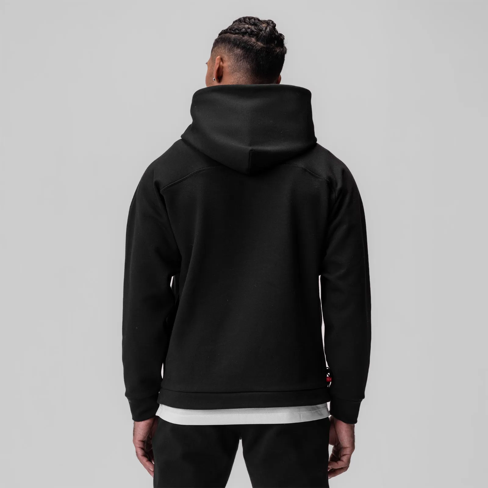 0905. Tech-Terry? Weather-Ready Training Hoodie - Black "ASRV" athletic style