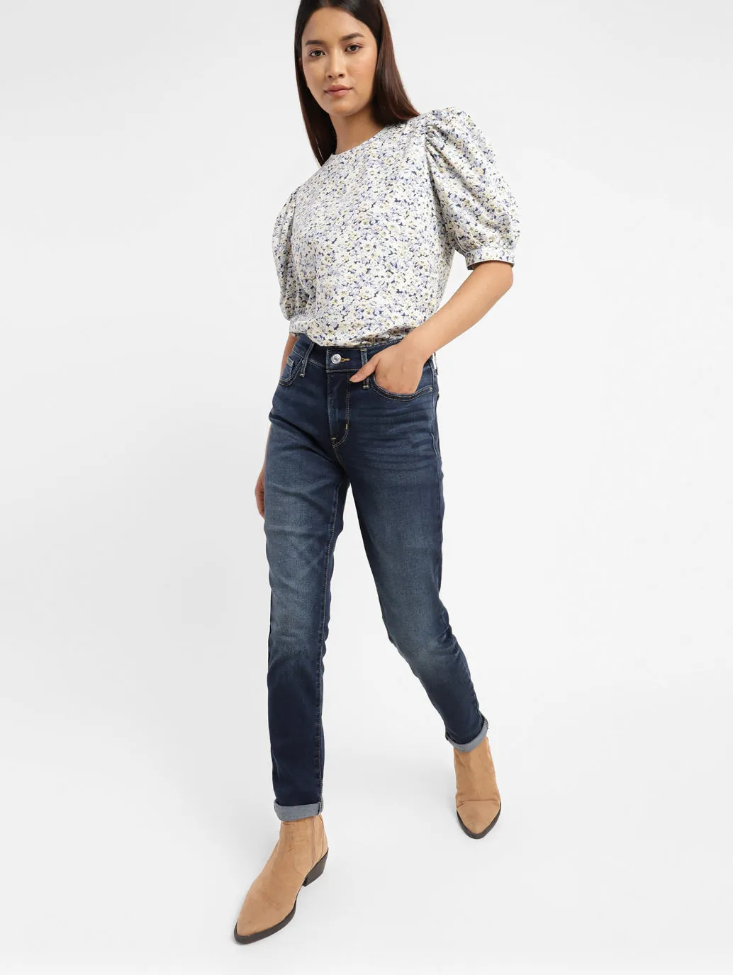 Women's 311 Blue Skinny Fit High Rise Jeans Trend Setter Sunny Vibes