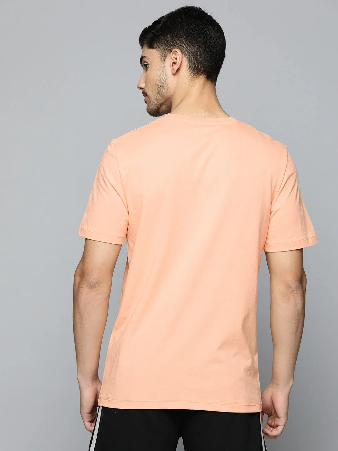 Nature Glow Alcis Men Typography Printed Anti Static Slim Fit Sports T-shirt