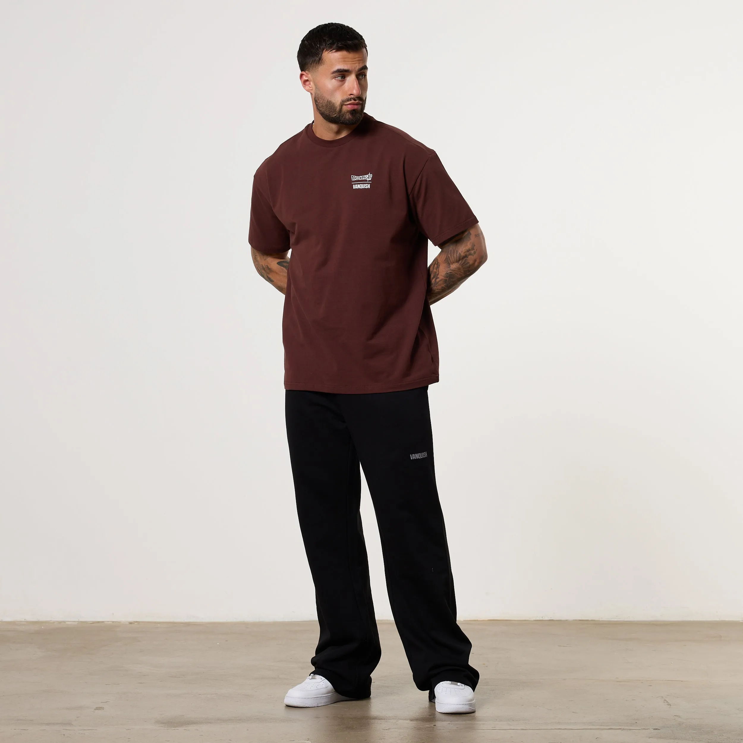 Set In Sleeve Vanquish DBS Trunks Brown T-Shirt