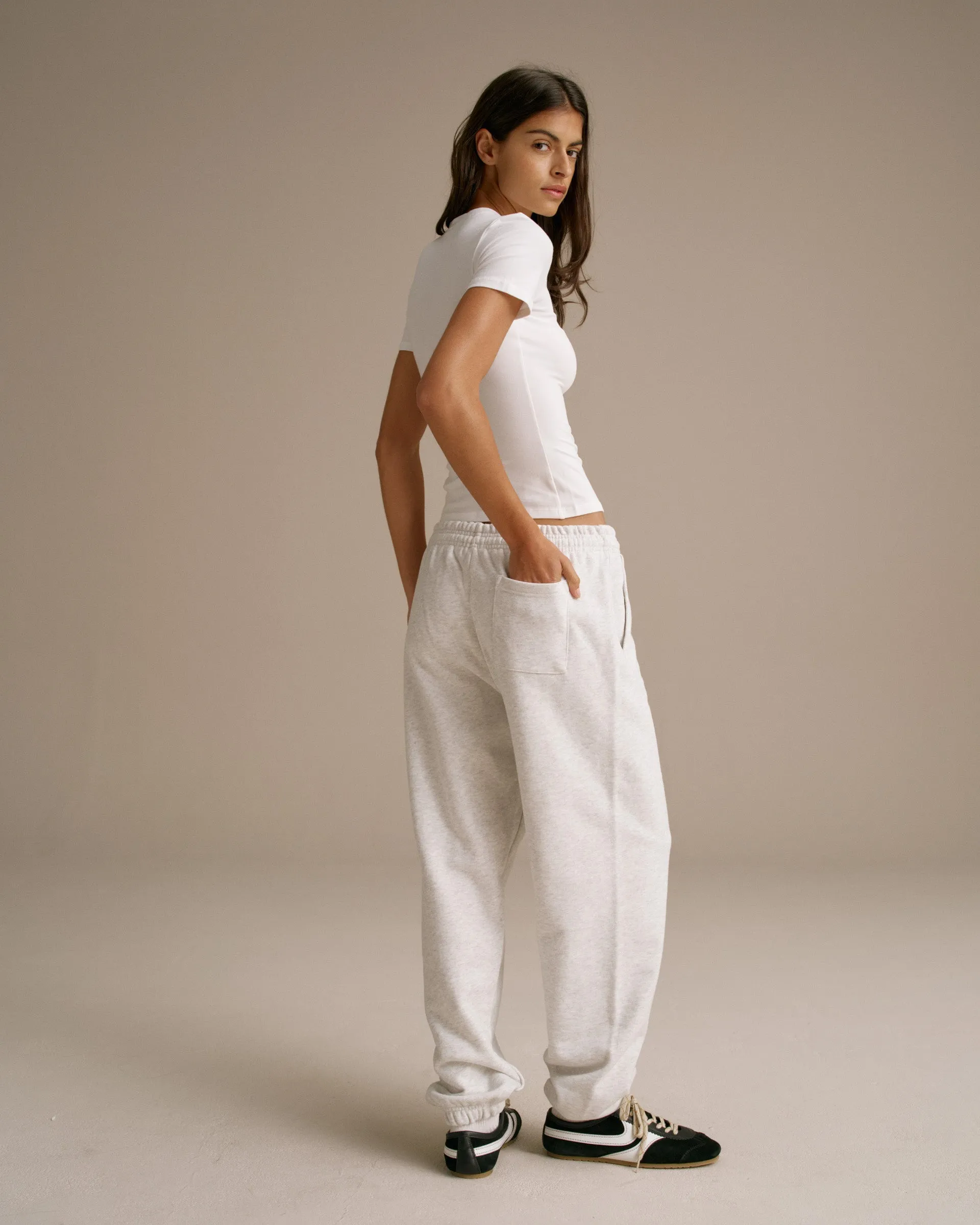 ADA Sweatpants - Light Grey Melange Classic Fit Tear Resistant Weave
