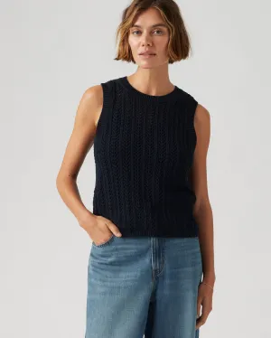 Levi's? Womens Sunrise Crochet Tank - Anthracite Night Textured Vibrant