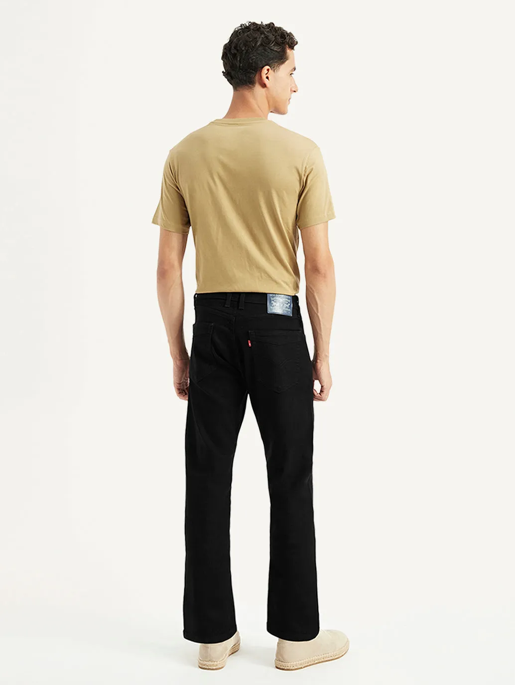 Men's 505 Black Straight Fit Mid Rise Jeans Versatile Relaxed Style Soft Sustainable