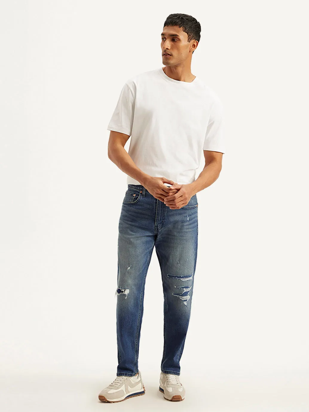 Brushed Interior Routine Style Men's 550'92 Blue Loose Fit Mid Rise Jeans