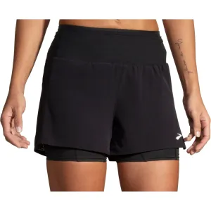 Brooks 3 Inch High Point 2.0 2 In 1 Womens Running Shorts - Black Gym apparel