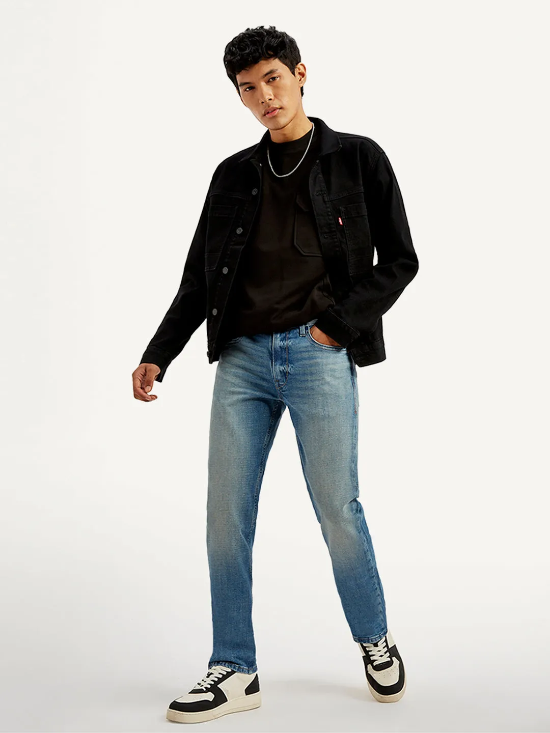 Men's 511 Blue Slim Fit Mid Rise Jeans Sunny Vibes Weekend Style Traveler Gear Relaxed Thigh Cut