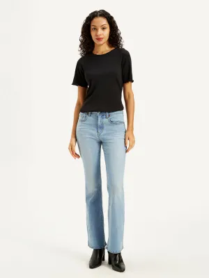 Women's 725 Light Blue Flared Fit High Rise Jeans Move With Ease