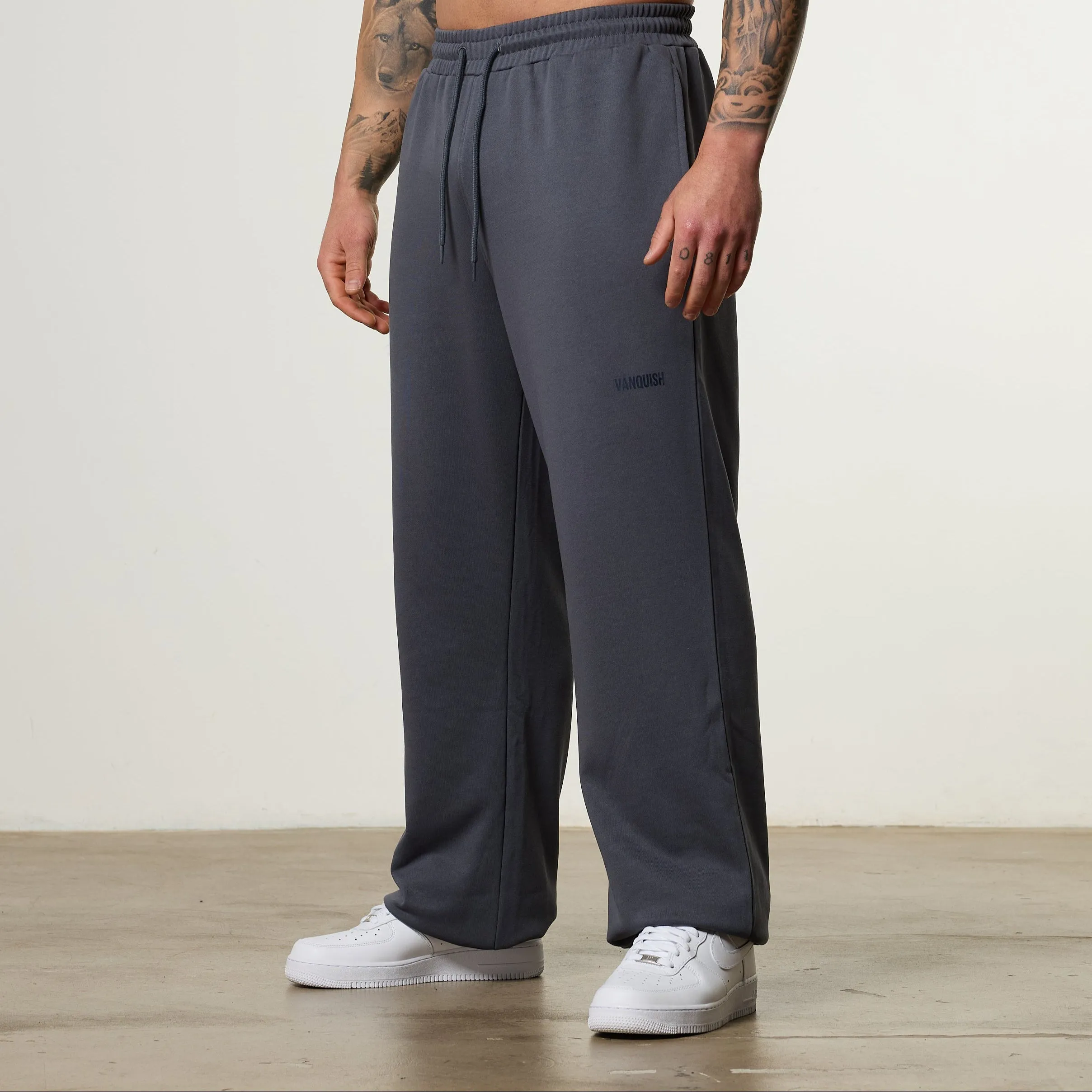 Vanquish Essential V2 Denim Blue Straight Leg Sweatpants Classy Fit