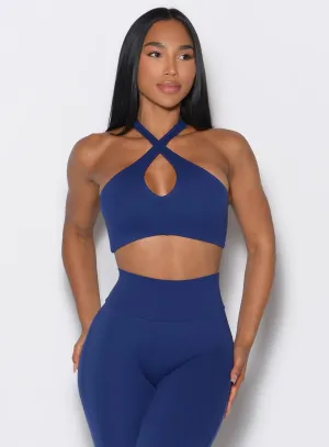 Trendy Supportive Underwear Cross Over Halter Bra
