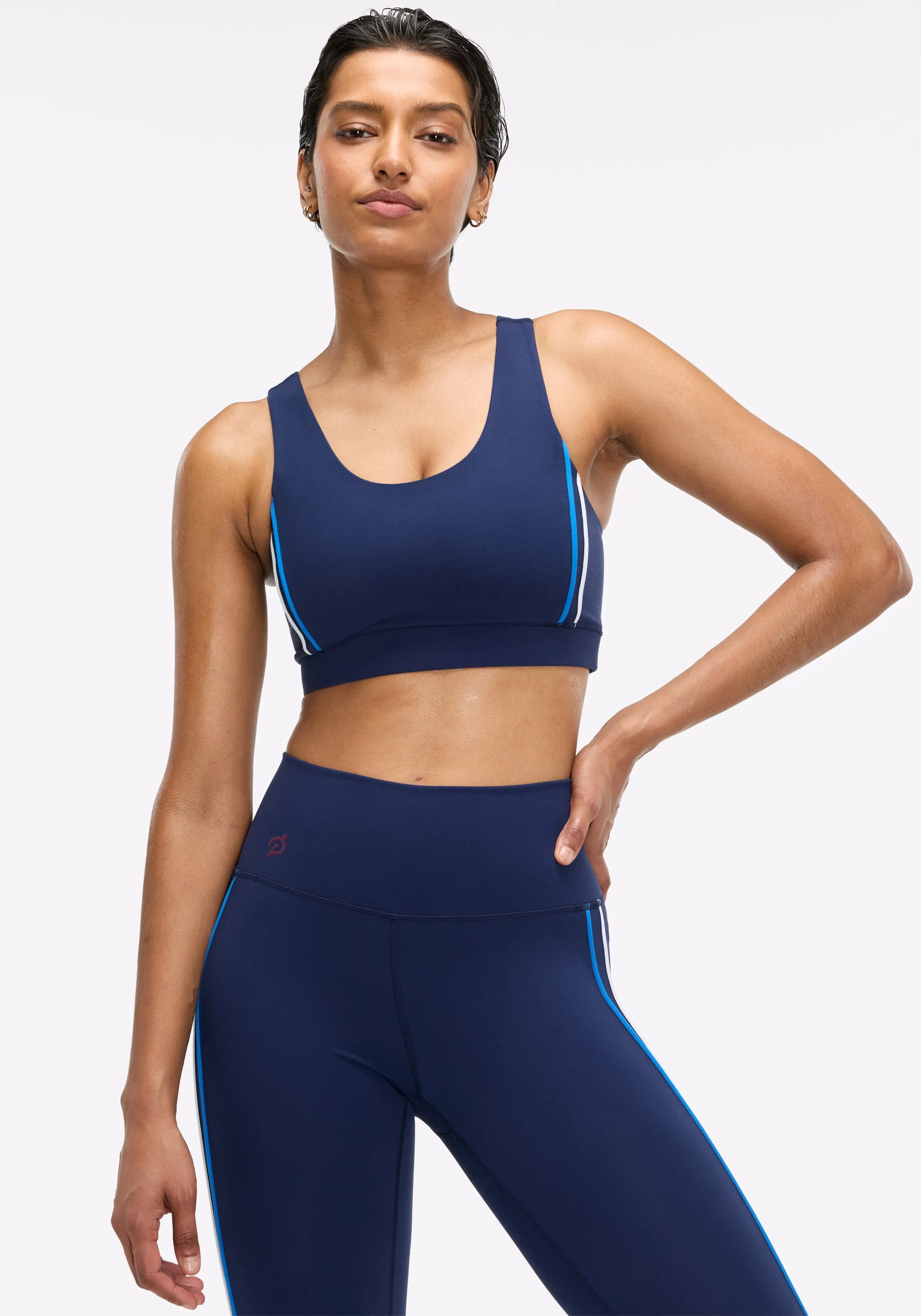 TLC Racer Bra with Piping Non-Restrictive Support Fringed edges
