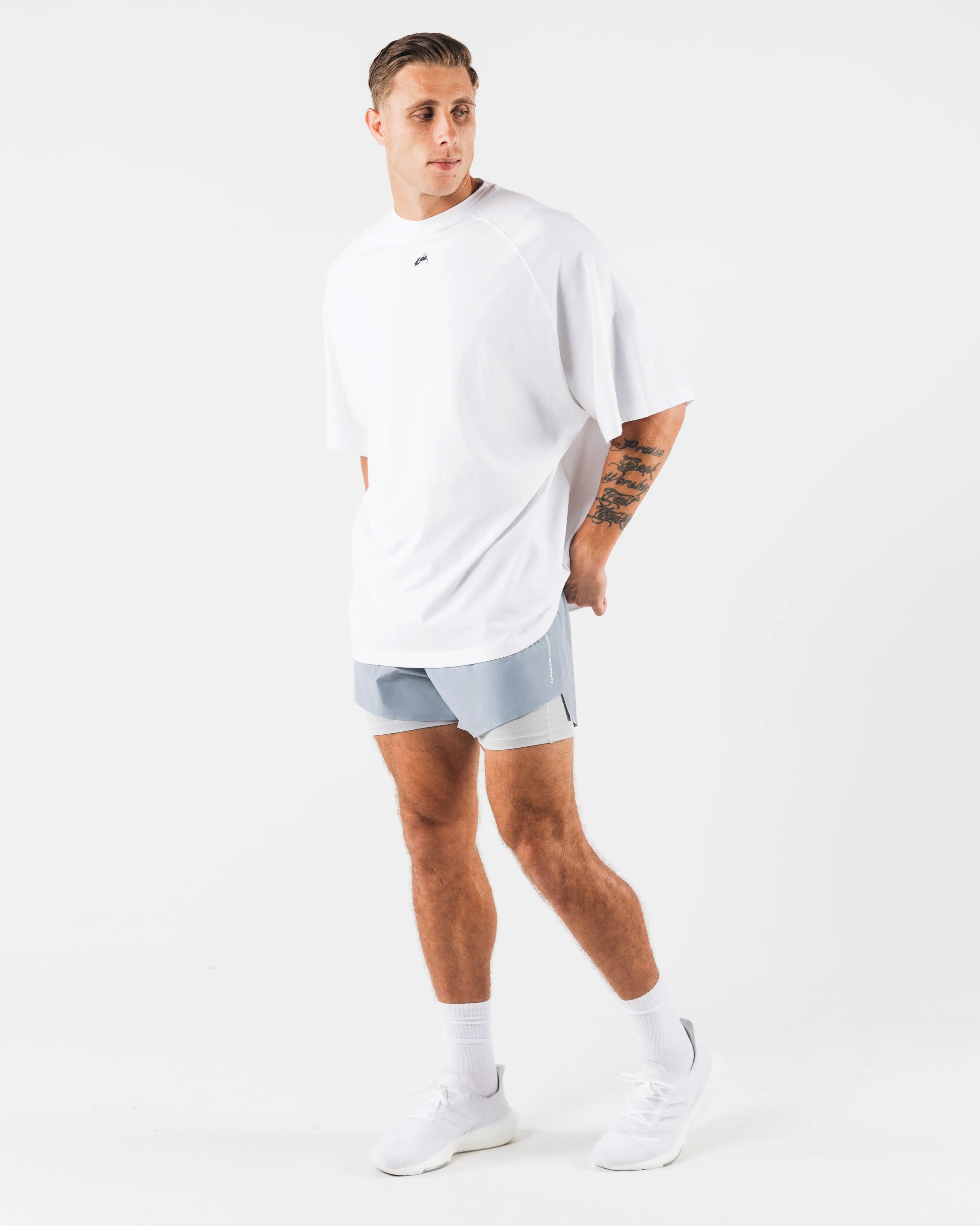Flex Short - Slate Striped Pattern