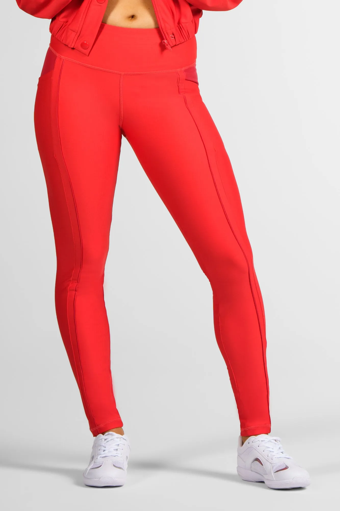 Active Lifestyle Dance Practice Budget Friendly Fade Resistant Miss America Leggings in Crowned Red
